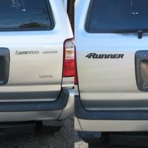 Black Badges (spray painted)