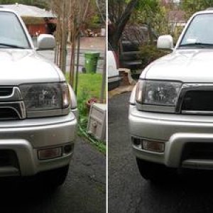 my take on a satoshi grille. still unsure which one looks best. Satoshi grille not finished.