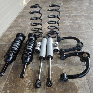 Icon CO's
LR UCA's
Icon Piggyback's
Icon Rear Coils

On vehicle for around 45 days..