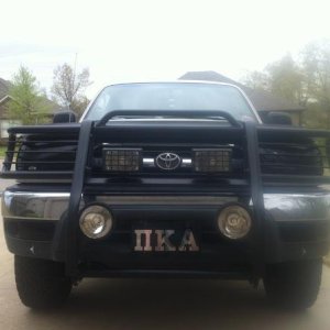 This is the front view, even though I usually don't have the headlight covers on. The good thing about them is that they will pop on and off within a 