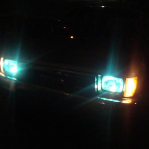 Running/city lights when first installed they came with this color blue which eventually burned out into dim white