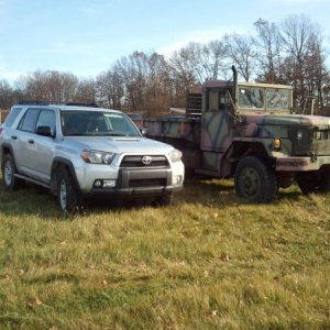 Rhino and something even bigger, maybe a T-Rex
