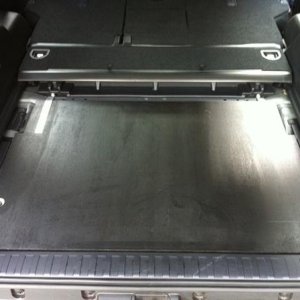 Painted and attached using sliding tray fastener points