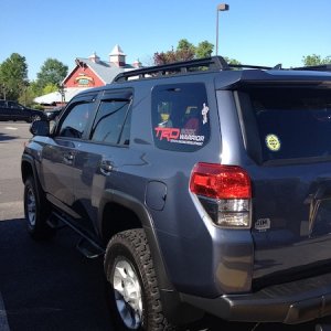 Addded TRD Rock Warrior Logo on Cargo Side Glasses