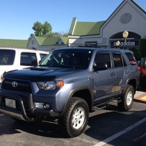 Added stubby antenna, front door edge guards, TRD hood protector, DELETED K&N Series 77 (Could never get rattle noises out of it even with Lok-Tite it