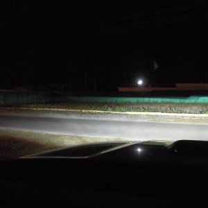 Output projecting past left end of fence