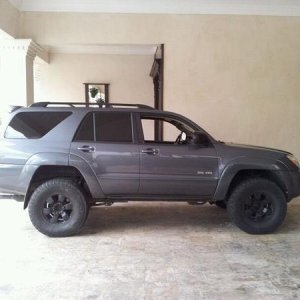 only Rear FJ TT springs + shocks + 3inch lift at the back. Front FJ Springs will go on tomorrow, but right now she has 3 inch lift front on the tokico