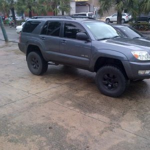 3 inch rev tek lift, 1 inch from FJ TT springs and shocks, and 305/70r16