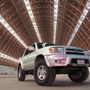 Blimp hangar for a Mazda ad