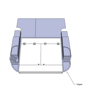 Rear, seats down w/cargo box