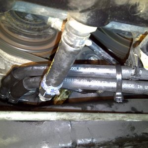 lines connected.... old rad cooler stubbed out