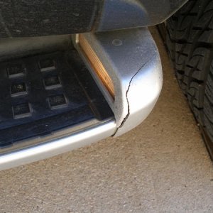 This is my driver's side step. Unfortunately this happened on a trip down to Gulf Shores Alabama when I ran over a fargin tire tread out in the middle
