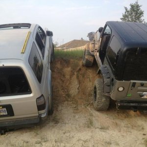 me and a buddys jeep climbing, mine all stock