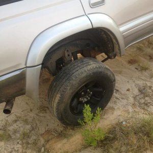 tire off the ground