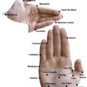 A "handy" way to show someone where you live when you don't have a map on "hand". Pun intended!

Retrieved from Google Images 6/21/2012.