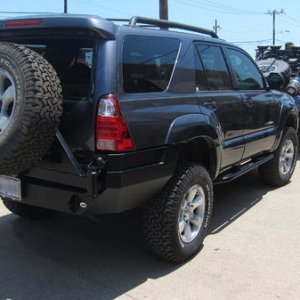 CBI Rock Sliders welded on and new bumper installed.