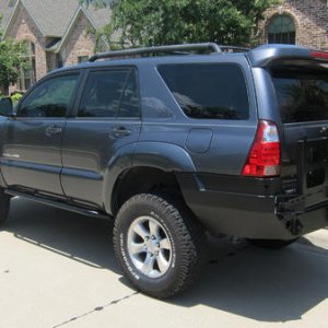 CBI Rock Sliders welded on and new bumper installed.