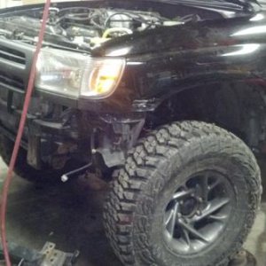 AFTER OME LIFT AND NEW BRAKES INSTALLED ON FRONT