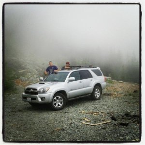 In the clouds.