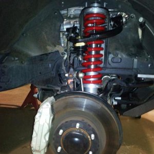 Coilover and UCA close up
