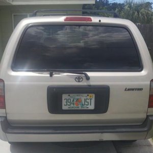 Plasti-dipped license plate surround and emblems