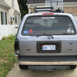 IMG 5327- emblems bed lined and so is the liscense plate surrounding, tails nightshaded.