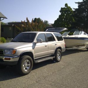 ready to go to the lake this morning