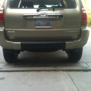 After Plastidiping the center for the rear bump