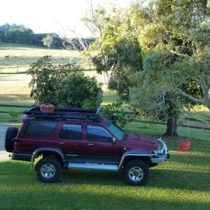 Winter frost in Far North Queensland... not common. 
Vehicle sorta looks like a toy in this shot !!