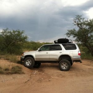 Test run after work on washboard, flex and some rock clearance.