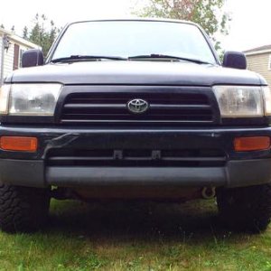 Painted the grill black instead of the stock grey look, forgot in around the emblem though. lol