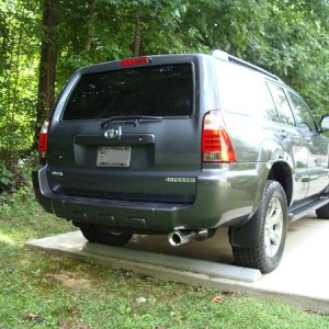 Rt Rear 3/4 before front window tint to match rear glass, and the AVS VentVisor install.