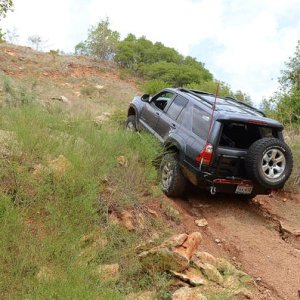 me scaling a hill