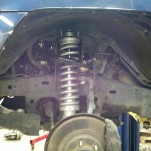 Toytec ultimate front coilover with the silver Eibach springs.