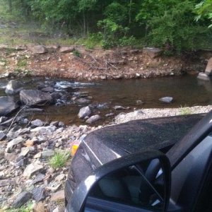 Heading down to the stream somewhere in Northern VA.