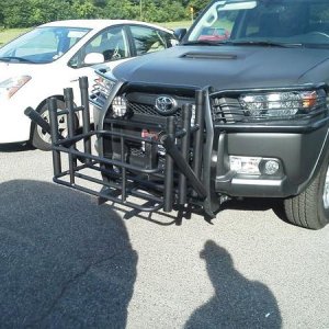 Mounted and power-coated my rodrack for surf fishing in NC and NJ.