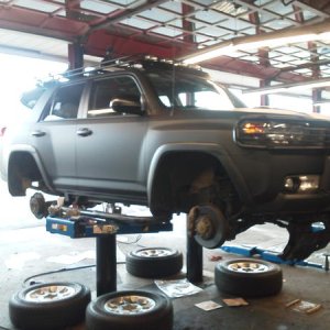 Getting the lift put in.
