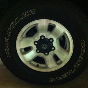 Going with the image of the older generations. I used rustoliem plastic flat black paint and then a sharpie to color in the Toyota logo. I did that ab