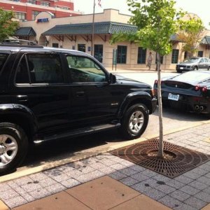 saw this in town, couldn't help but to take a picture! 2 of life's finest cars, side by side