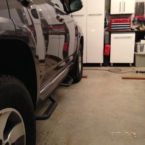 I put on the nFab Step Ups.  The look really good and the wife loves not having to pole vault into my rig :).