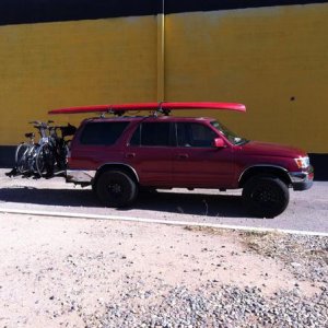 Ruby loaded down, headed to San Diego for a week.  True utility vehicle.