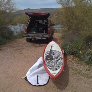A day at the lake, paddle boarding.