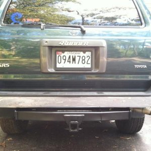 New bumper (: and repainted trailor hitch
also got rid of all rust under rear