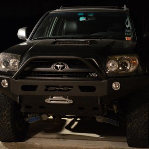Demello bumper and Smittybilt winch installed.