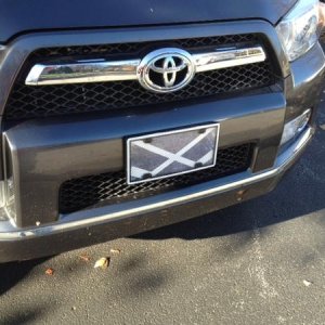 Custom Front license plate. the logo from my hockey team "The Highlanders"