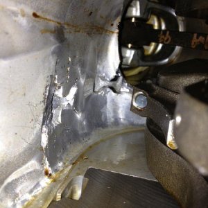 inside the block on the 6th cylinder.