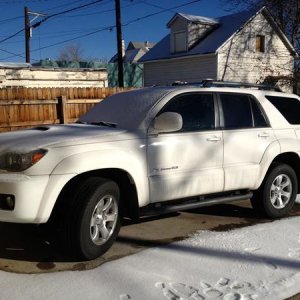 Unexpected dusting of snow.  'White on White'