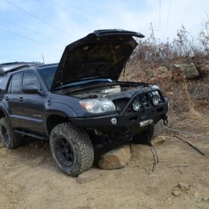 Using my winch for the first time.