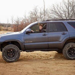 Conner driving my truck.