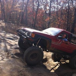horunner up rock ledge